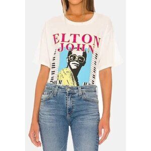 Daydreamer Elton John‎ Live In Concert 92 Boyfriend Tee Vintage White Size M